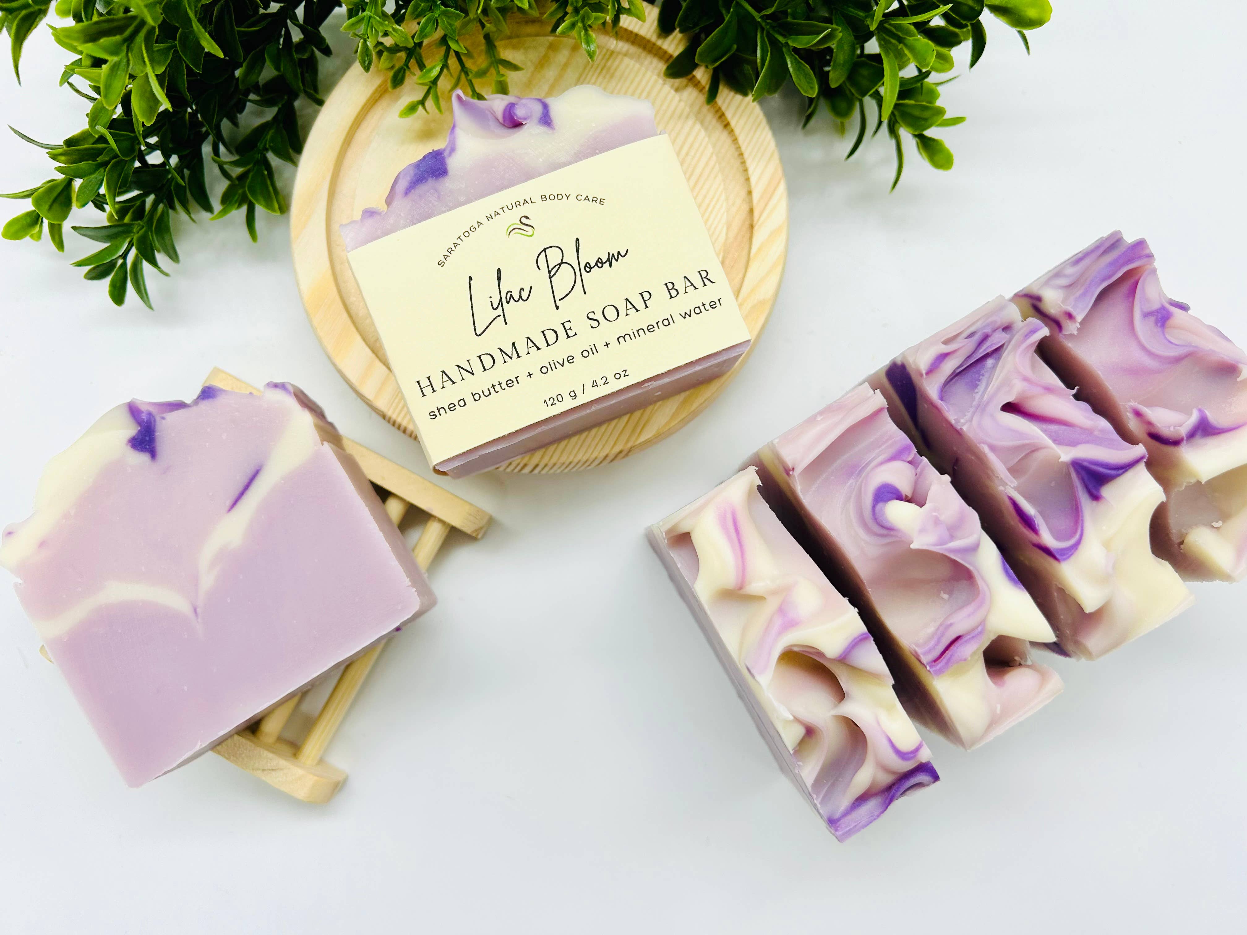 SARATOGA SOAP COMPANY - Wholesale Bar Soap - Lilac Bloom Handmade Soap Bar VEGAN COLD PROCESS Spring2