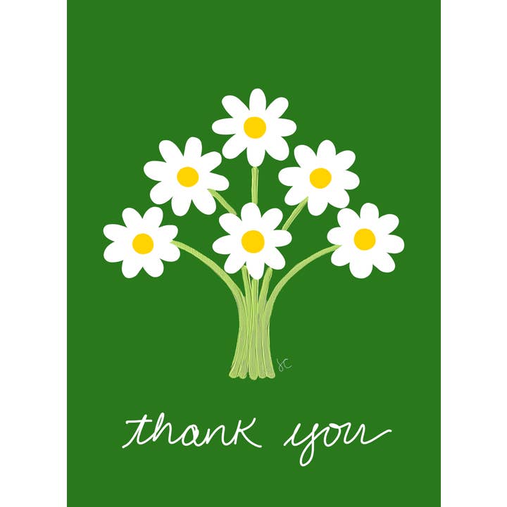 Citrus Daisy - Wholesale Thank You Card - White Daisy Thank You3