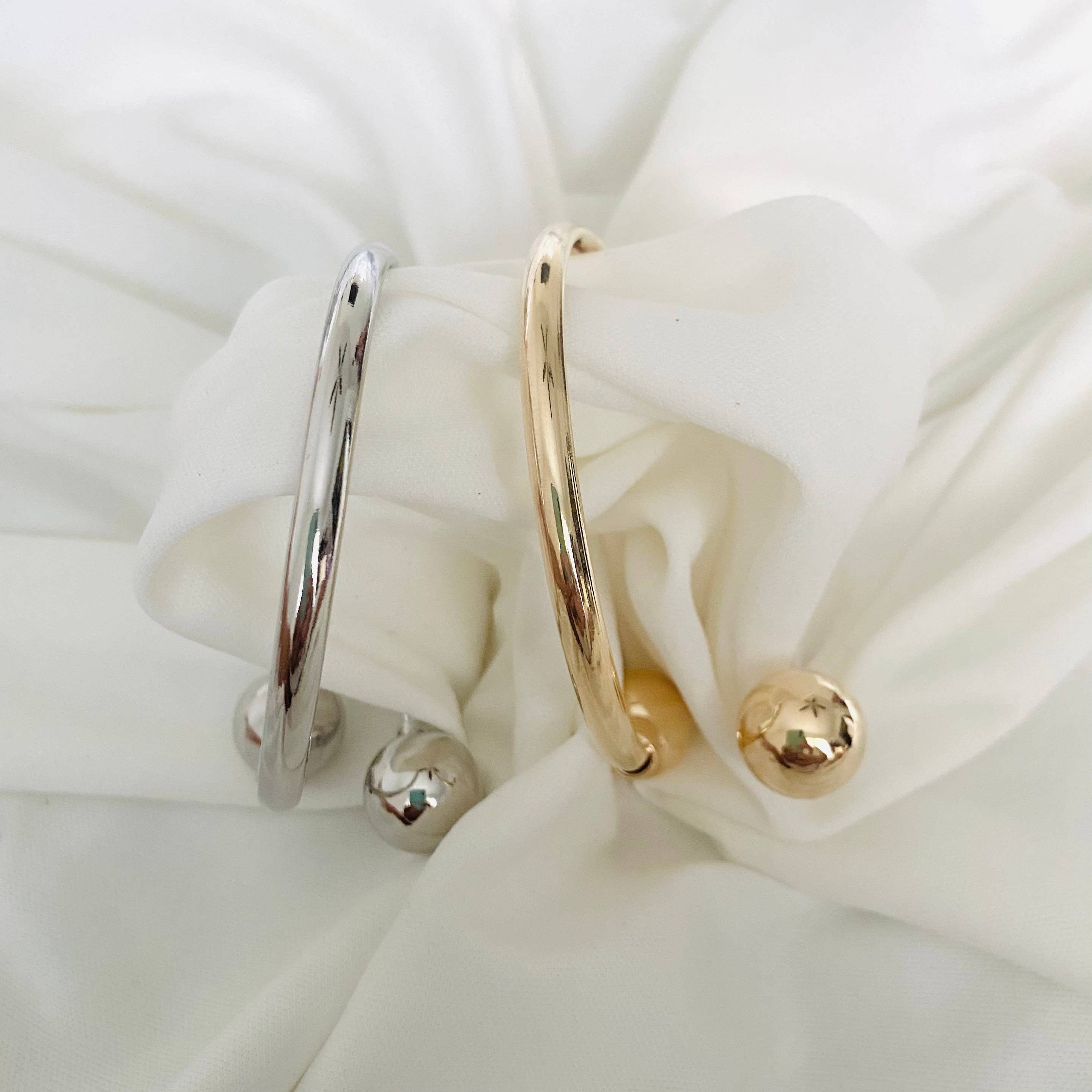 Housegoldjewelry – Engroshandel Manchetarmbånd – Dobbelt bolden armbånd, åben Cuff armbånd, bolden ende Cuff armbånd6