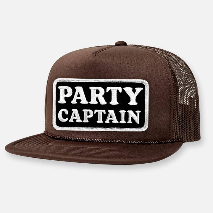 Webig Moto Company - Wholesale Trucker hat – Unisex - PARTY CAPTAIN FLAT BILL PATCH HAT7
