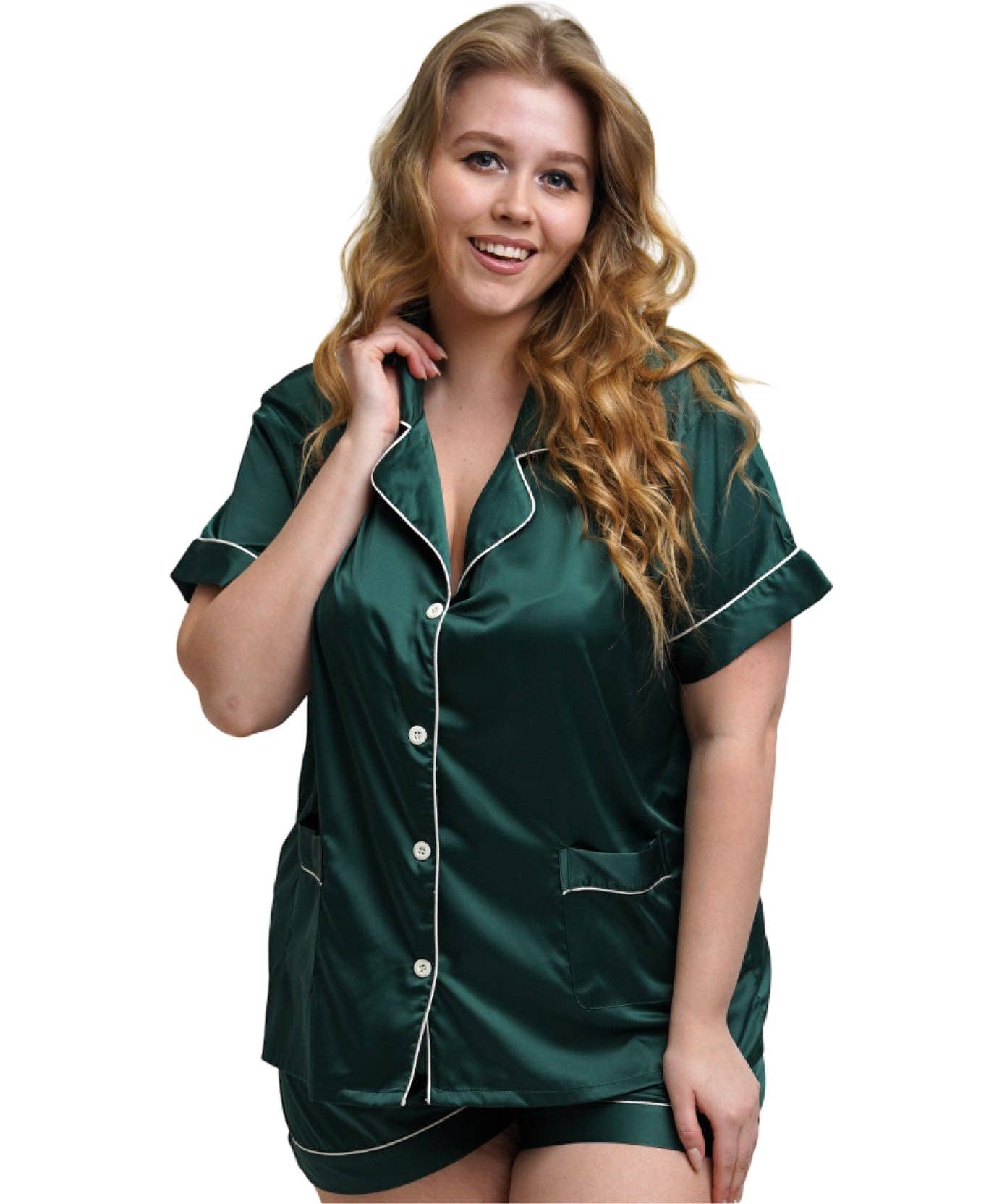 Taniri - Wholesale Sleepwear Set - Women's - ASHLEY SHORT MATTE SATIN PAJAMAS37