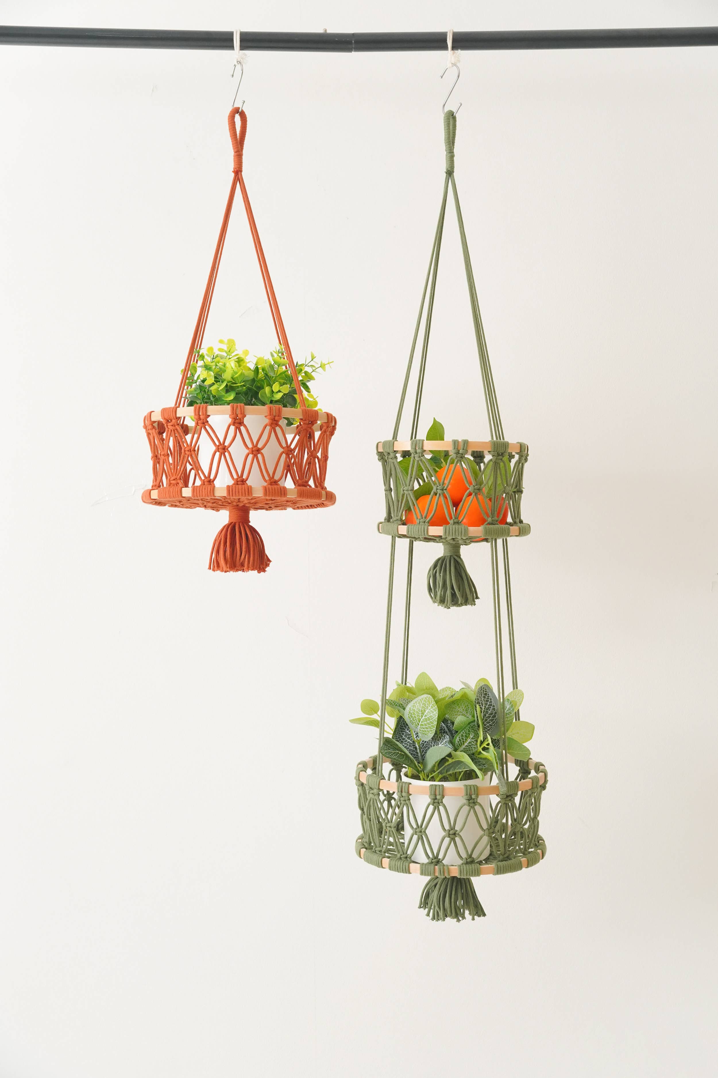 BeanDaikon - Vente Jardinière suspendue - Corbeille à fruits suspendue H967