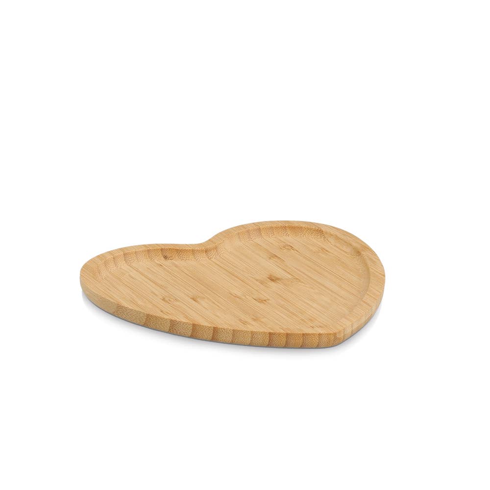 lysebrun Serveringsbakke "Hjerte", Bambus 100% FSC for engroshandel på Faire3
