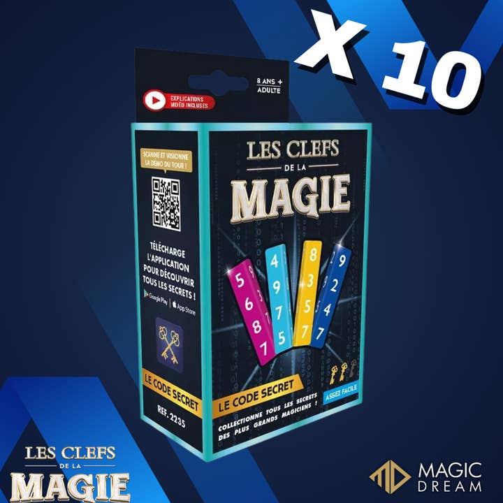 Les Clefs de la Magie 🗝️🎩 - Wholesale Magic Trick - PACK X10 - Magic Tricks: The Secret Code0