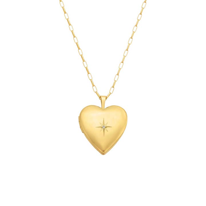 La Kaiser - Wholesale Locket Necklace - 14kt Gold Filled Heart of Gold Locket