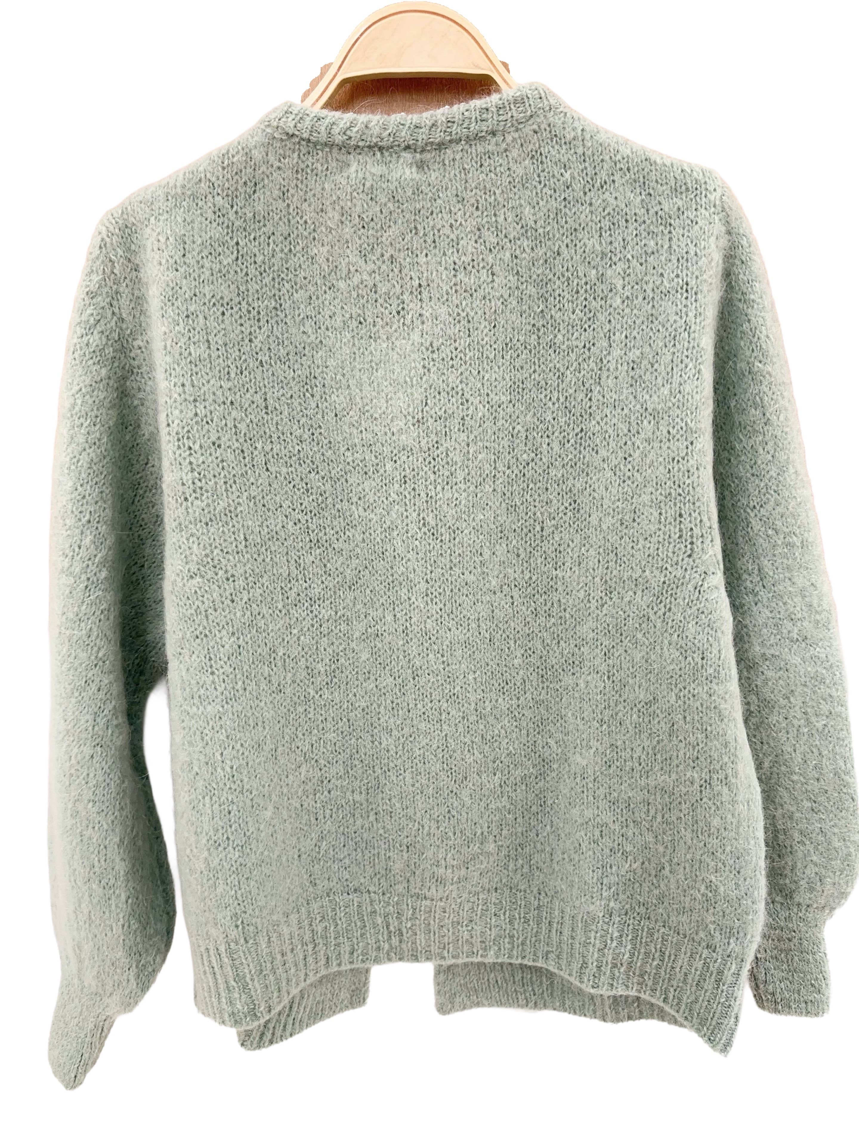 Orice – Cardigan - Mulher por atacado – Cardigã de tricô em lã mohair com laço - Orice11