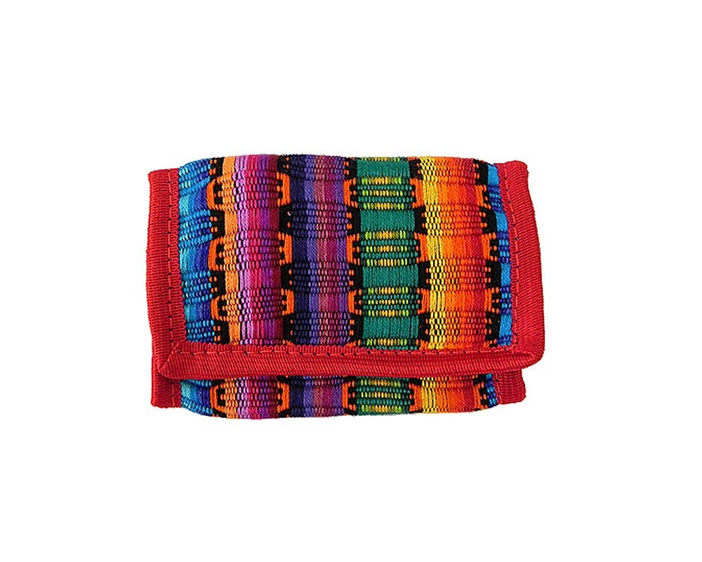 Pichincha - Wholesale Wallet - Women's - Woven Striped Guatemalan Velcro Trifold Wallet7