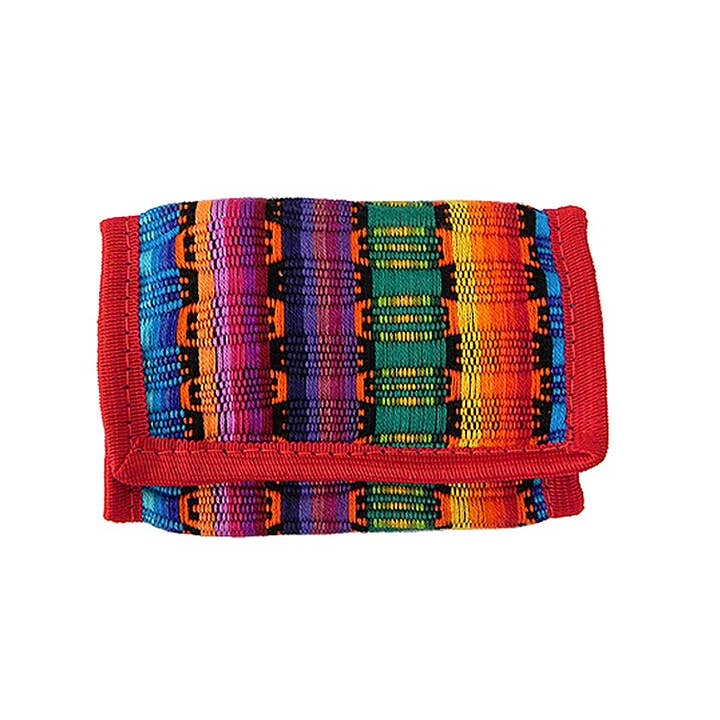Pichincha - Wholesale Wallet - Women's - Woven Striped Guatemalan Velcro Trifold Wallet7