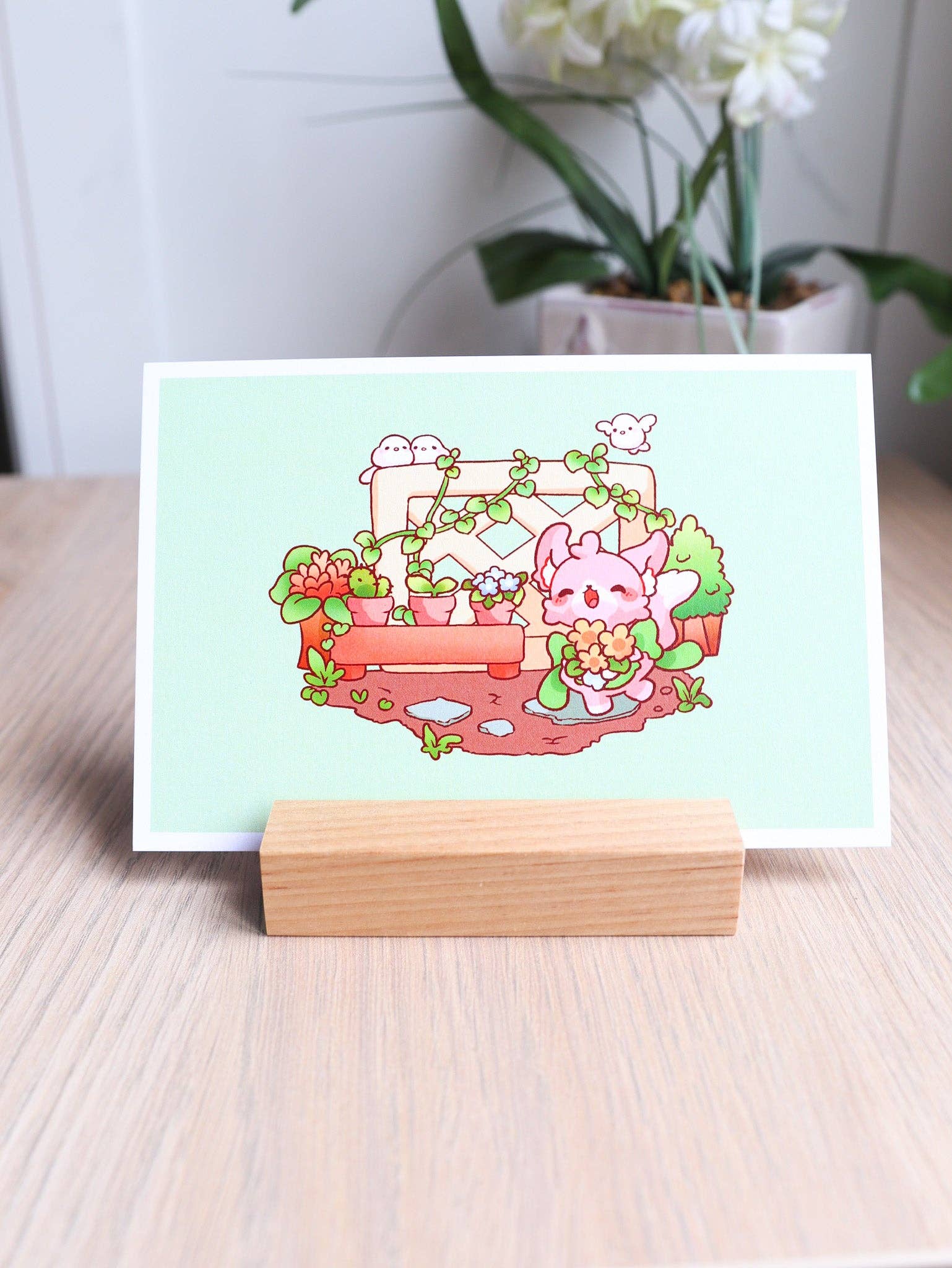 Fuwuffle - Wholesale Art Print - Fox Florist Art Print0