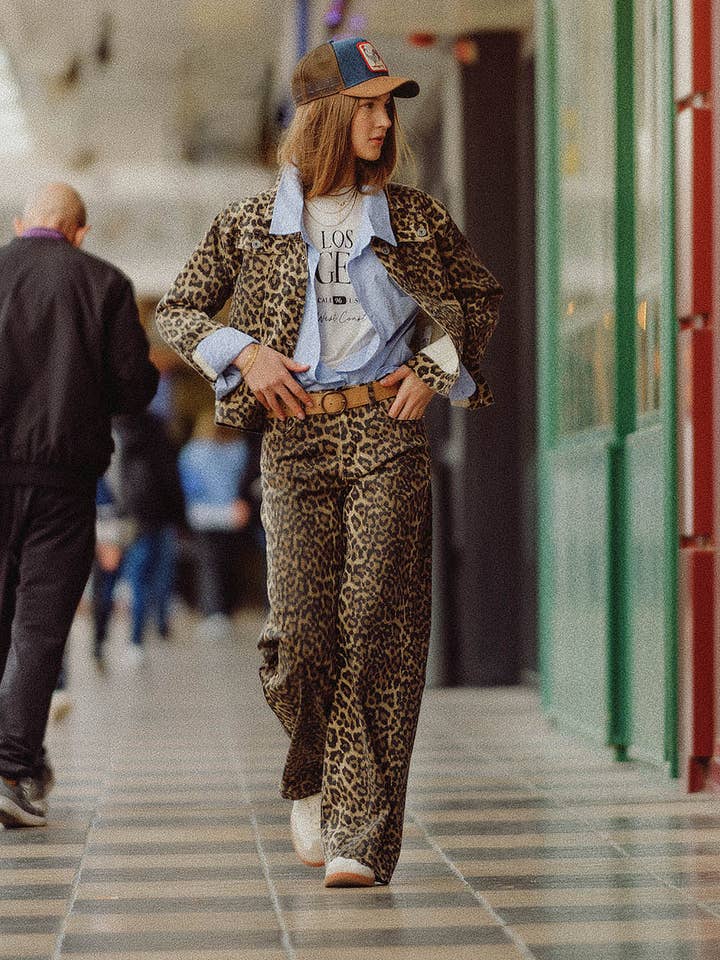 Marrone Stampa leopardata con ombré anteriore e posteriore in vendita all'ingrosso su Faire3