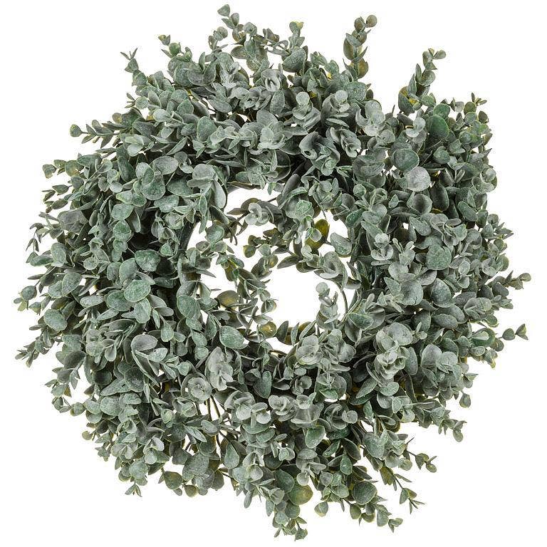 Abbott - Wholesale Wreath - Medium Frost Boxwood Wreath0
