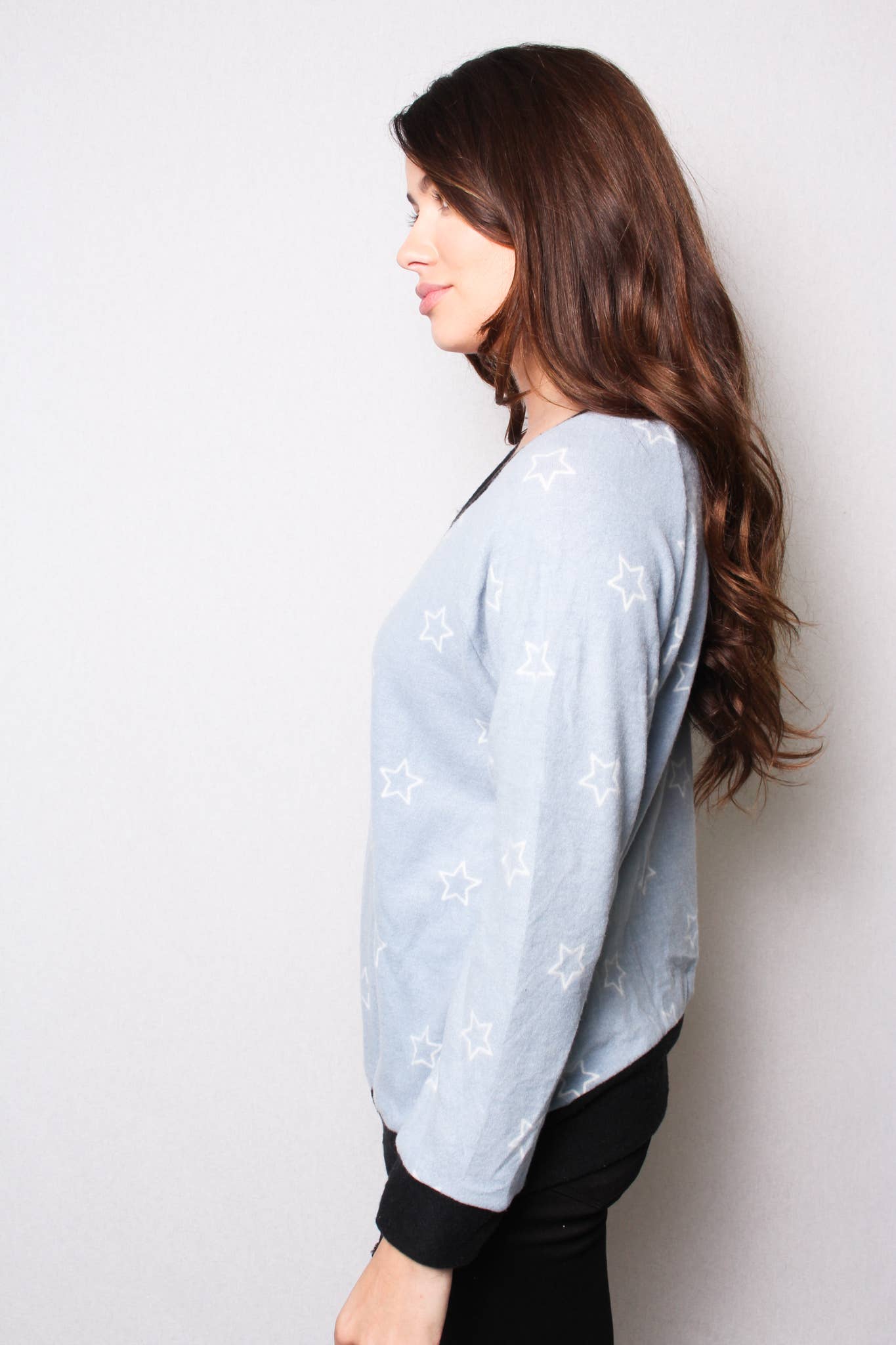 Good Stuff Apparel - Wholesale Sweatshirt - Women's - Women's Star Print Raglan Top4