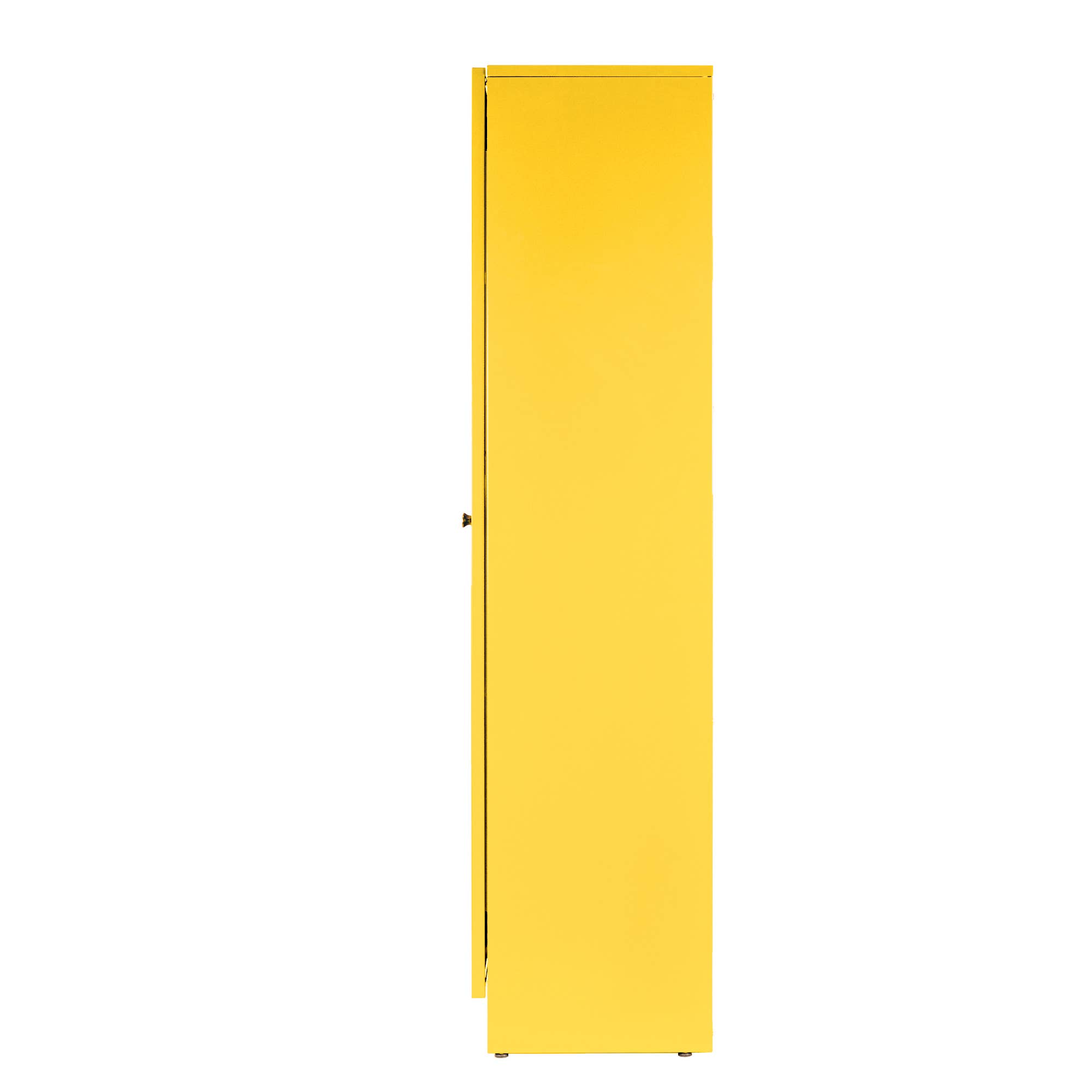 Glamour Home - Vente Armoire - Armoire en métal jaune 178 cm avec portes françaises Avidan3