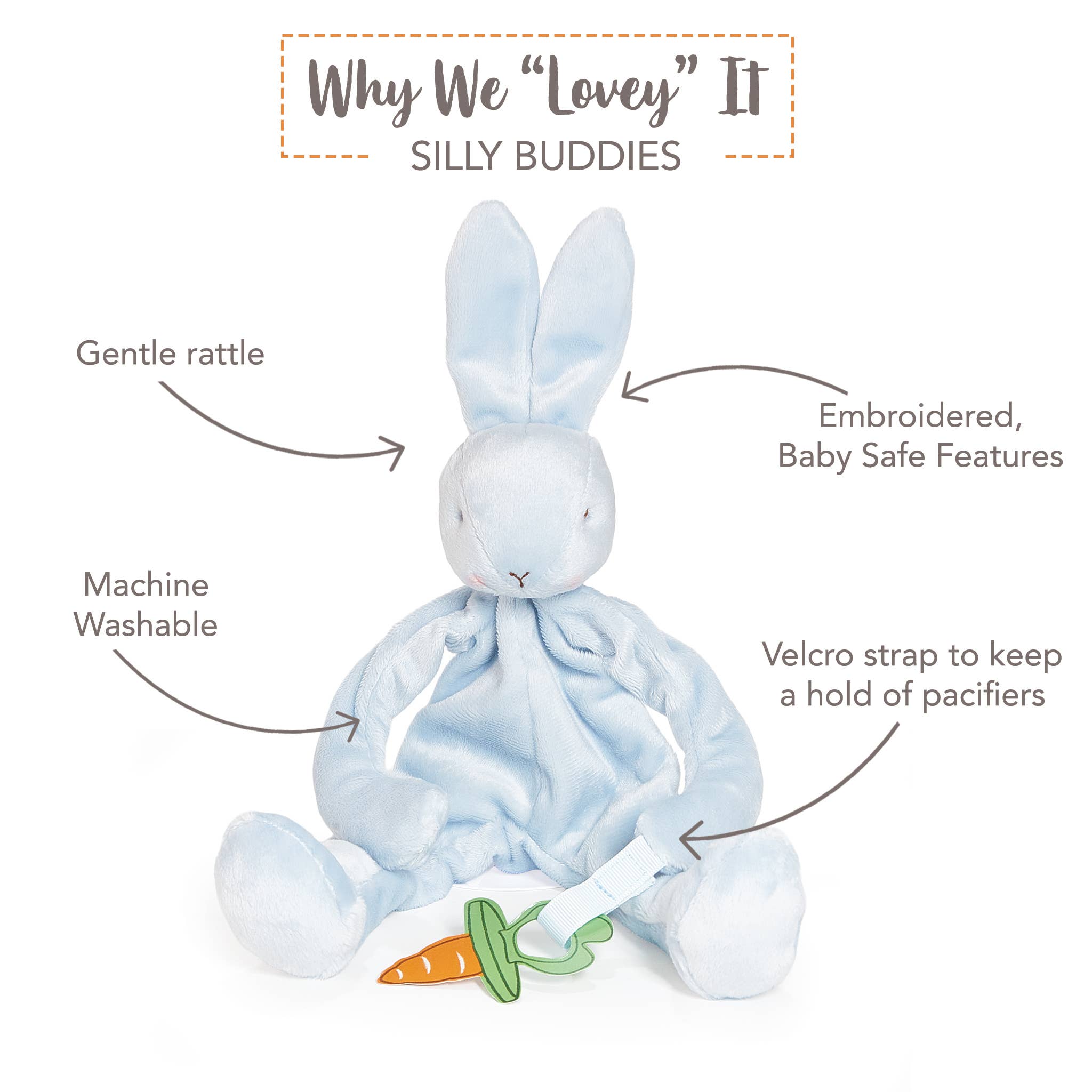 Bunnies By the Bay - Wholesale Pacifier - Baby - Bud Bunny Silly Buddy2