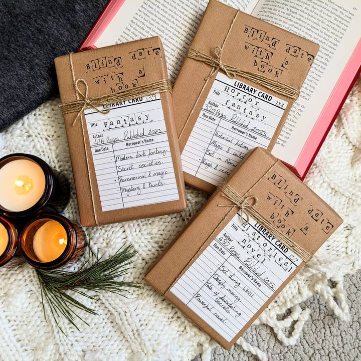 Joyella Design - Vente Fiction contemporaine et littéraire - Livres à l'aveugle - Édition Carte de Bibliothèque4