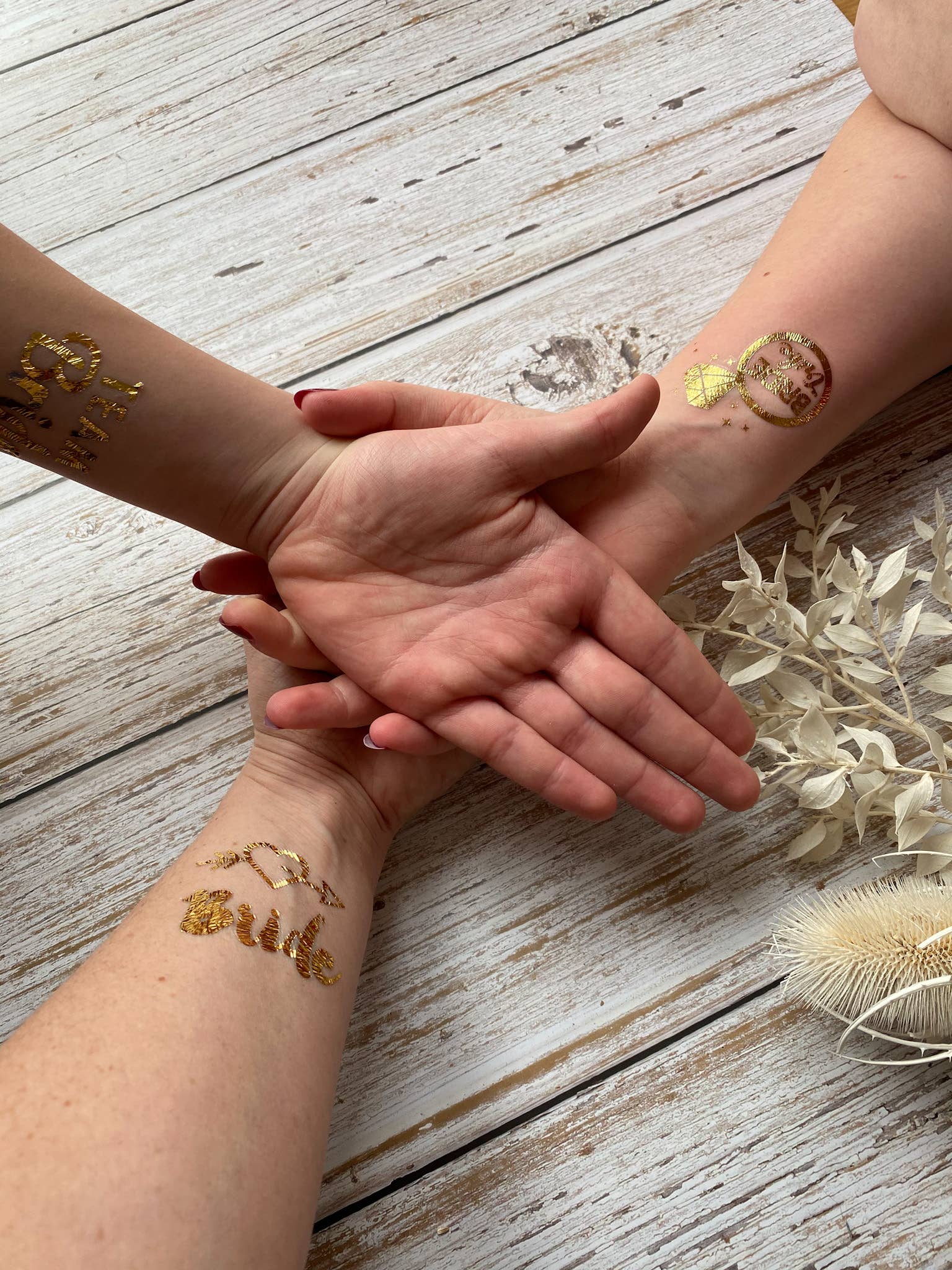 shopandmarry - Wholesale Temporary Tattoo - 12-piece tattoo set | hen party | bride | bridesmaids | team b6