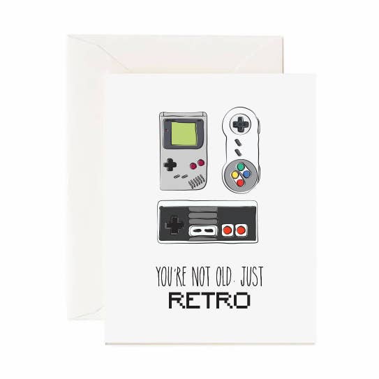 You're Not Old Just Retro - Greeting Card for wholesale by Jaybee Design