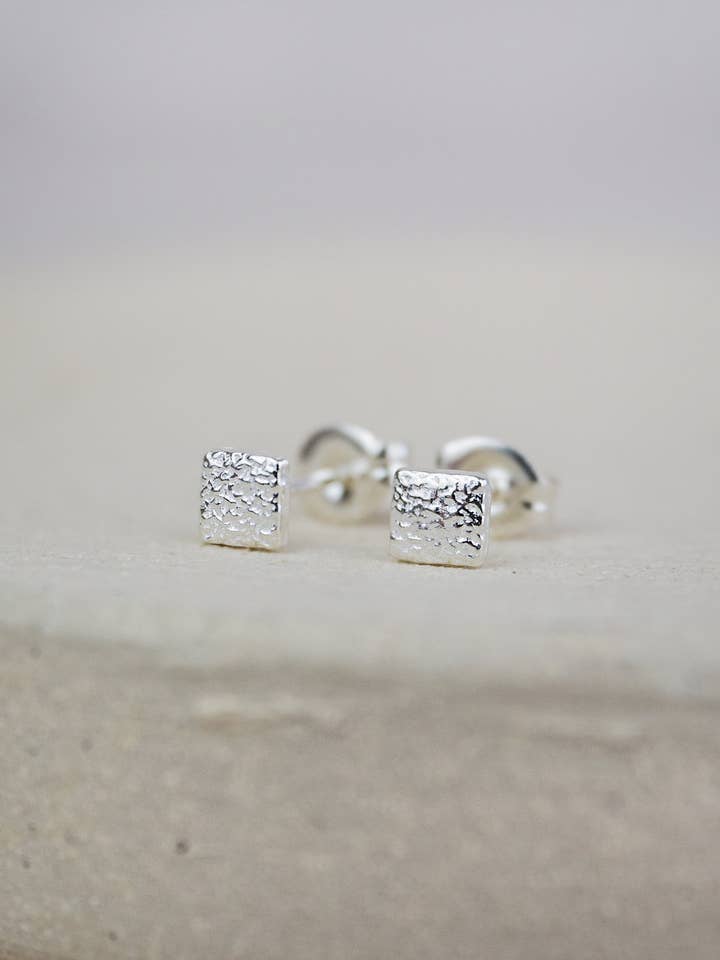 Sterling Silver Mini Studs - Square for wholesale by Lucy Kemp Jewellery