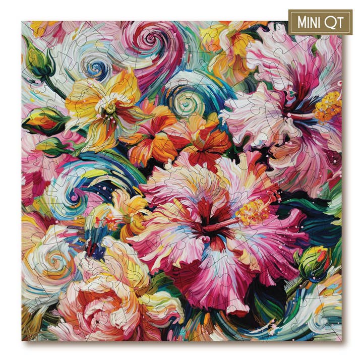 Rose Mallow MINI QT for wholesale by Victory Wooden Puzzles