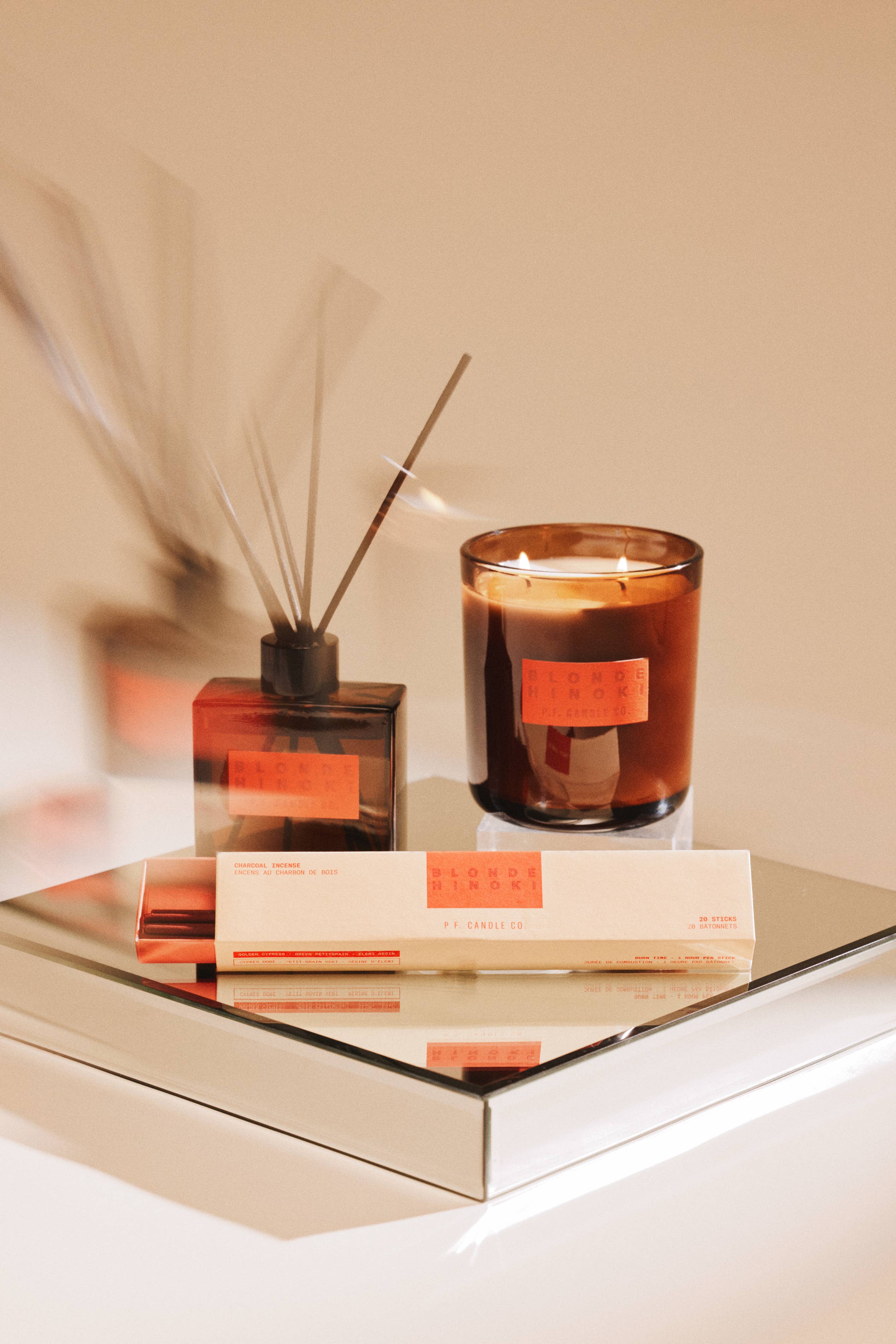 P.F. Candle Co. - Wholesale Jar/Filled Candle - Blonde Hinoki– HI-FI Candle3