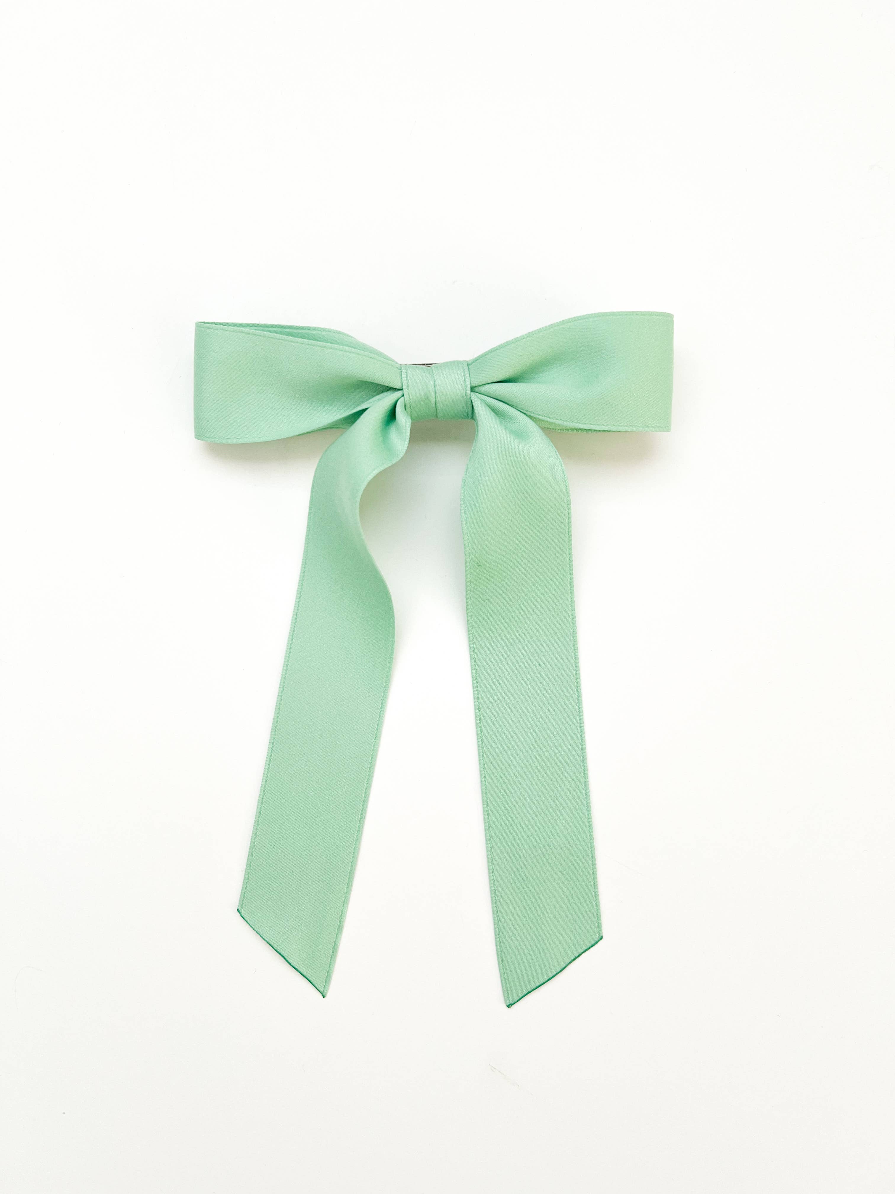 Grace & Grandeur - Wholesale Hair Bow - Women's - Medium Matte Satin Hair Bow Barrette | Florence Bow5