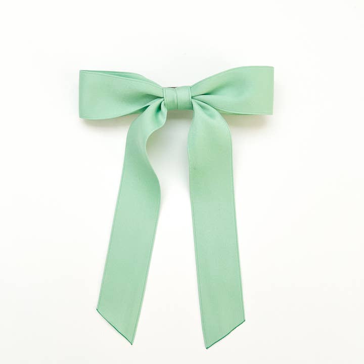 Grace & Grandeur - Wholesale Hair Bow - Women's - Medium Matte Satin Hair Bow Barrette | Florence Bow5