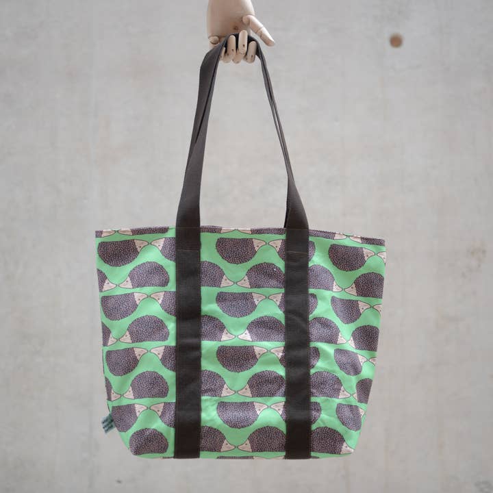 Hedgehog Print Tote Bag for wholesale by The Owlery