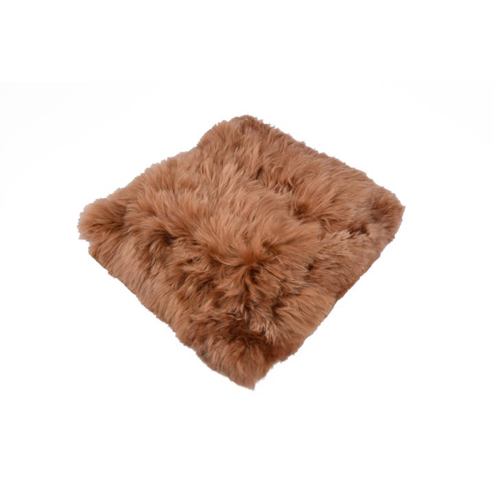 Sanyork Fair Trade - Wholesale Throw Pillow Cover - Cushion Suri Alpaca Fur Natural Color 20" x 20"1