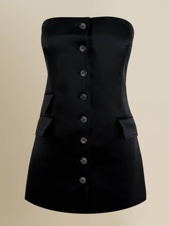 Craft Jurk in Zwart voor wholesale door Contessa Mills LLC