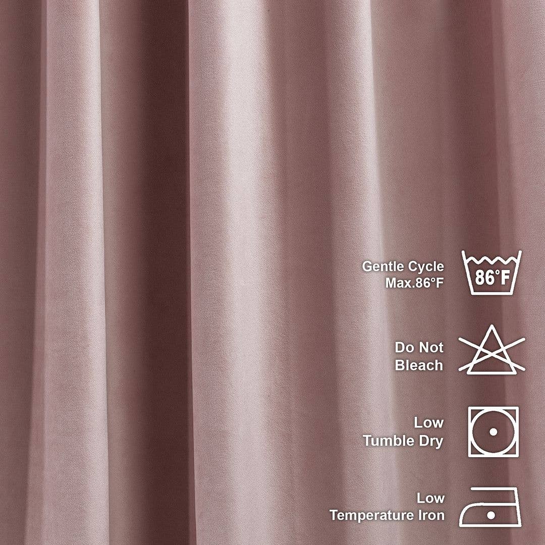 Bes Home Design – Engroshandel Gardin – 100 tommer brede og ekstra lange matterede fløjlsgardiner i specialmål63