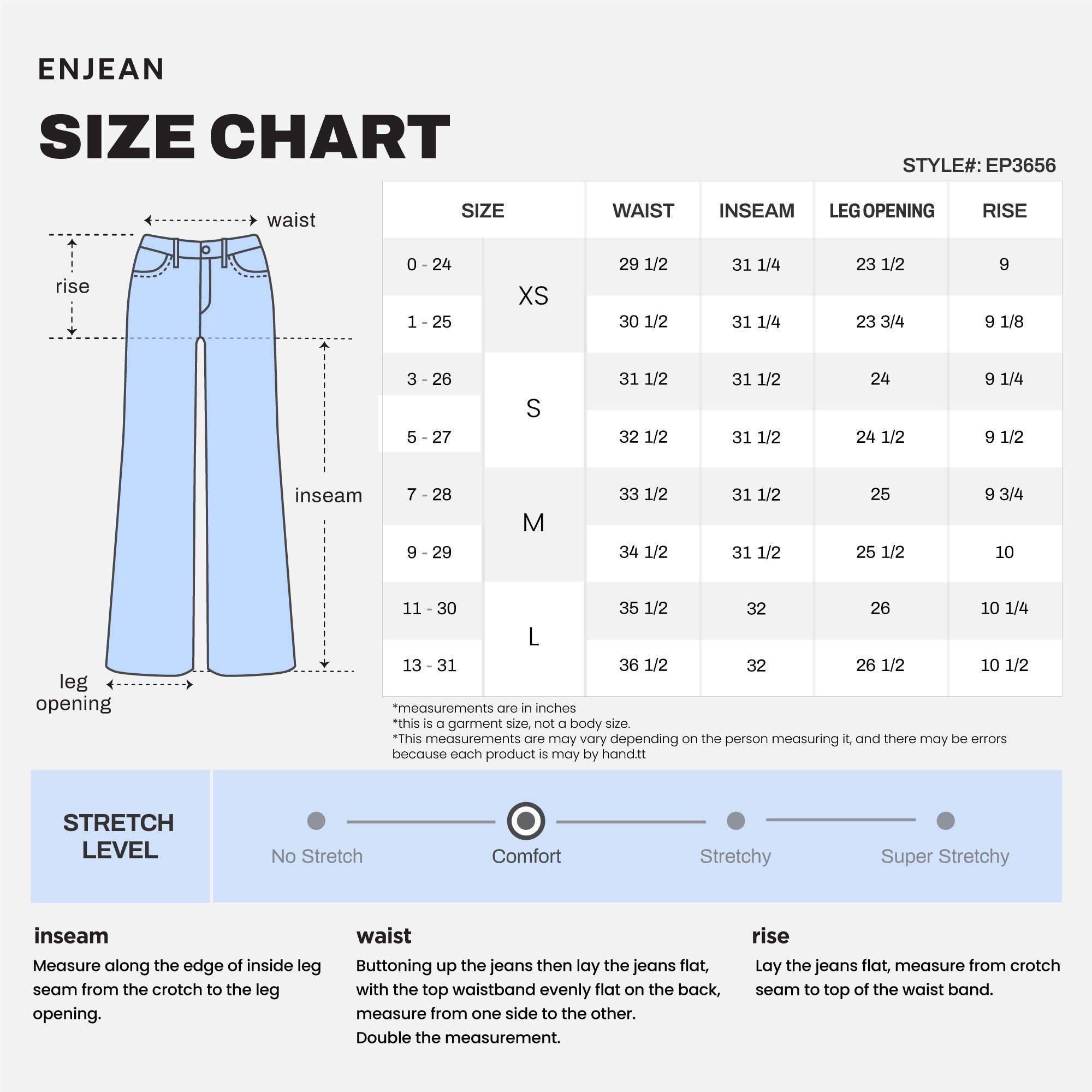 MEDIUM ÅBEN PAKKE Lav Talje Stenvasket Baggy Bred WEP3656 for engroshandel på Faire4