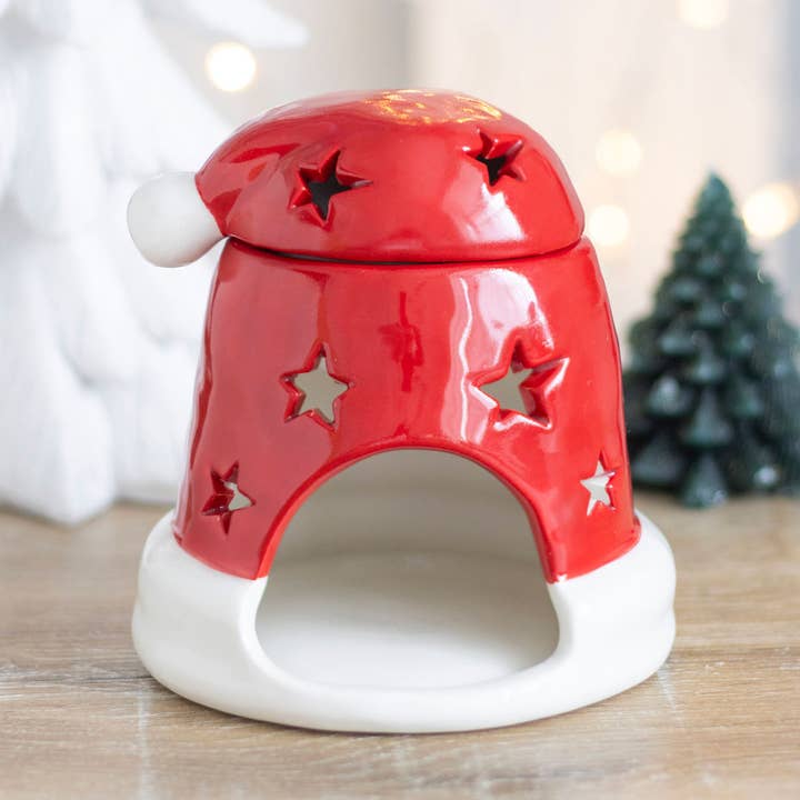 Something Different Wholesale - Wholesale Oil Warmer - Red Christmas Santa Hat Oil Burner