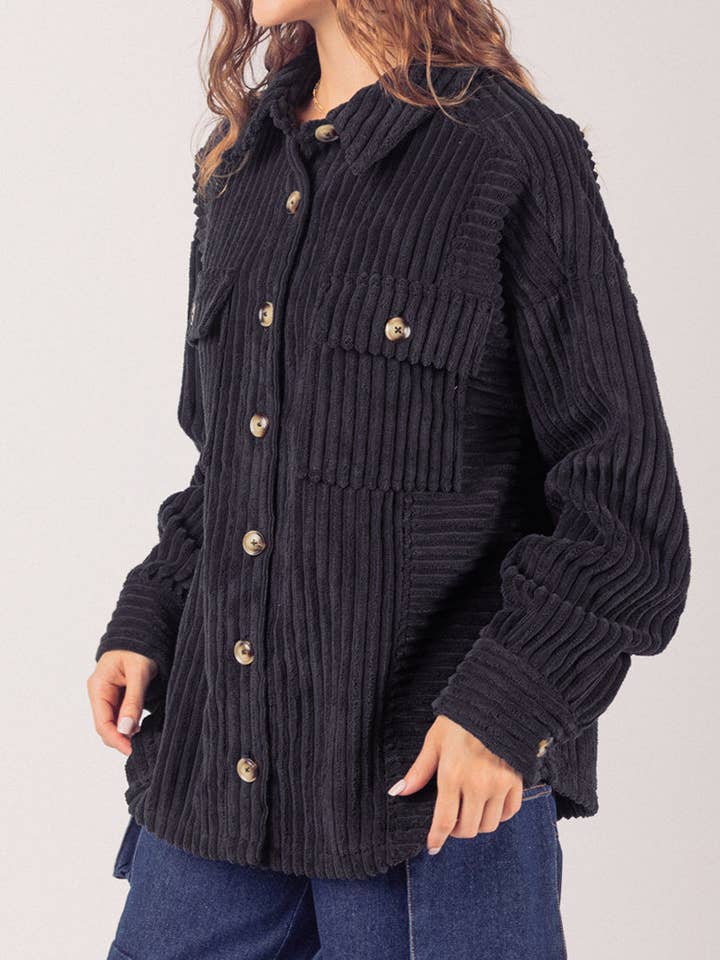 Katinki - Wholesale Shirt Jacket/Shacket - Women's - Button-Up Corduroy Overshirt9