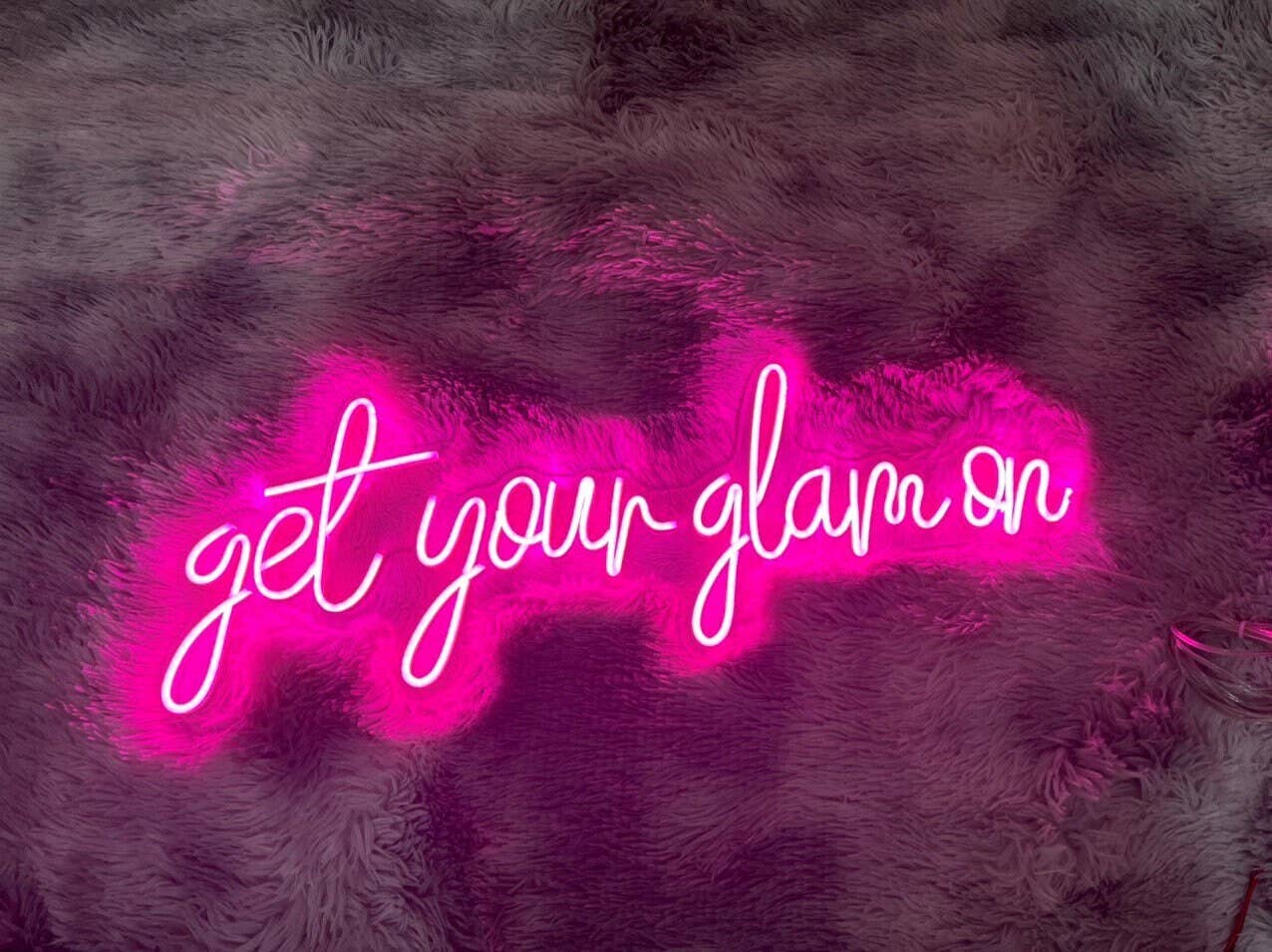 Glow Neon - Wholesale Neon Sign - Get Your Glam On Neon Sign, Quote Wall Sign Deco0