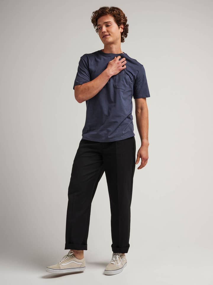 Mens Pima Pocket Tee - Pima Cotton Jersey - Blue Nights for wholesale by Andie Swim