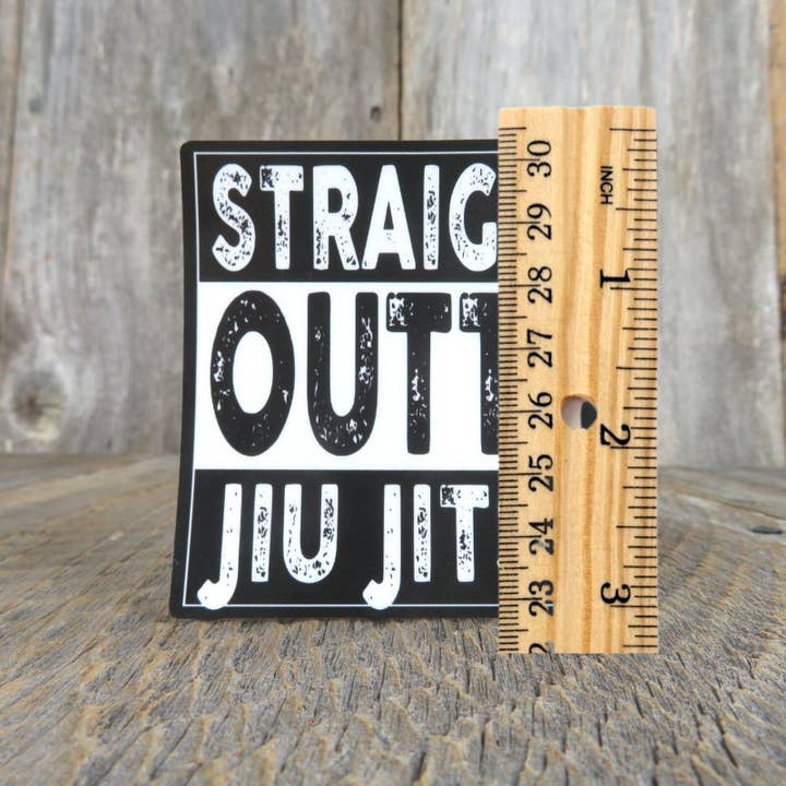 Kirk's Krafts - Wholesale Sticker - Straight Outta Jiu Jitsu Sticker Old School Humor Funny Waterproof Martial Arts Water Bottle Laptop1