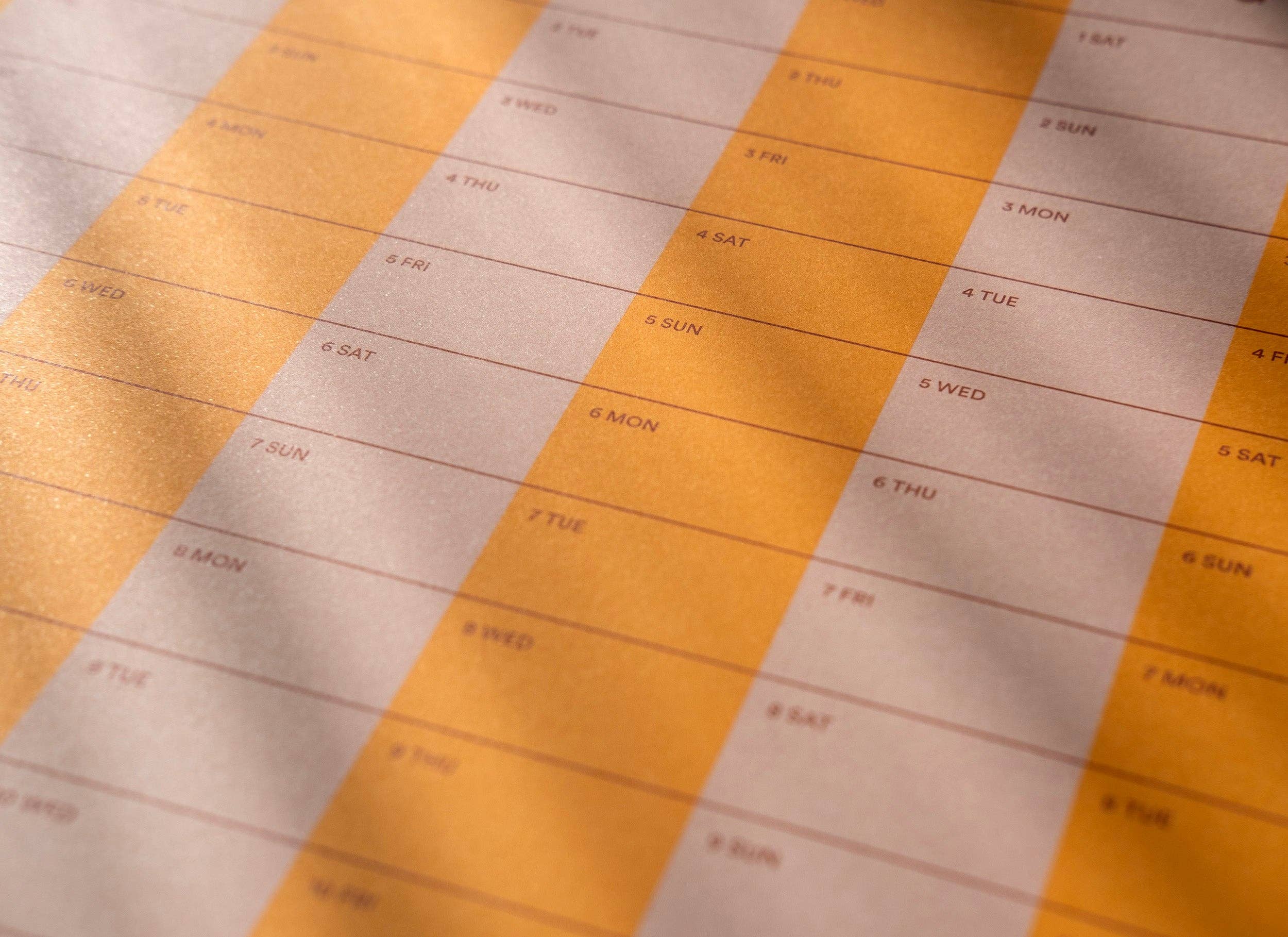 Yearcalendar - Vente Calendrier - Calendrier rayé 2026 70 x 100 cm8