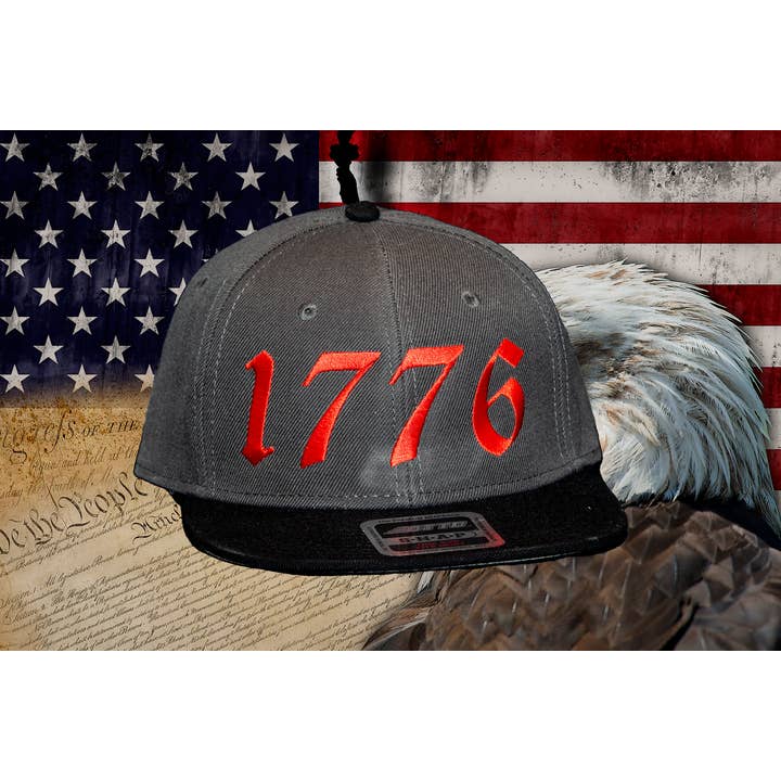 Tapa de visera plana 1776 para venta al por mayor de Second Amendment Printing