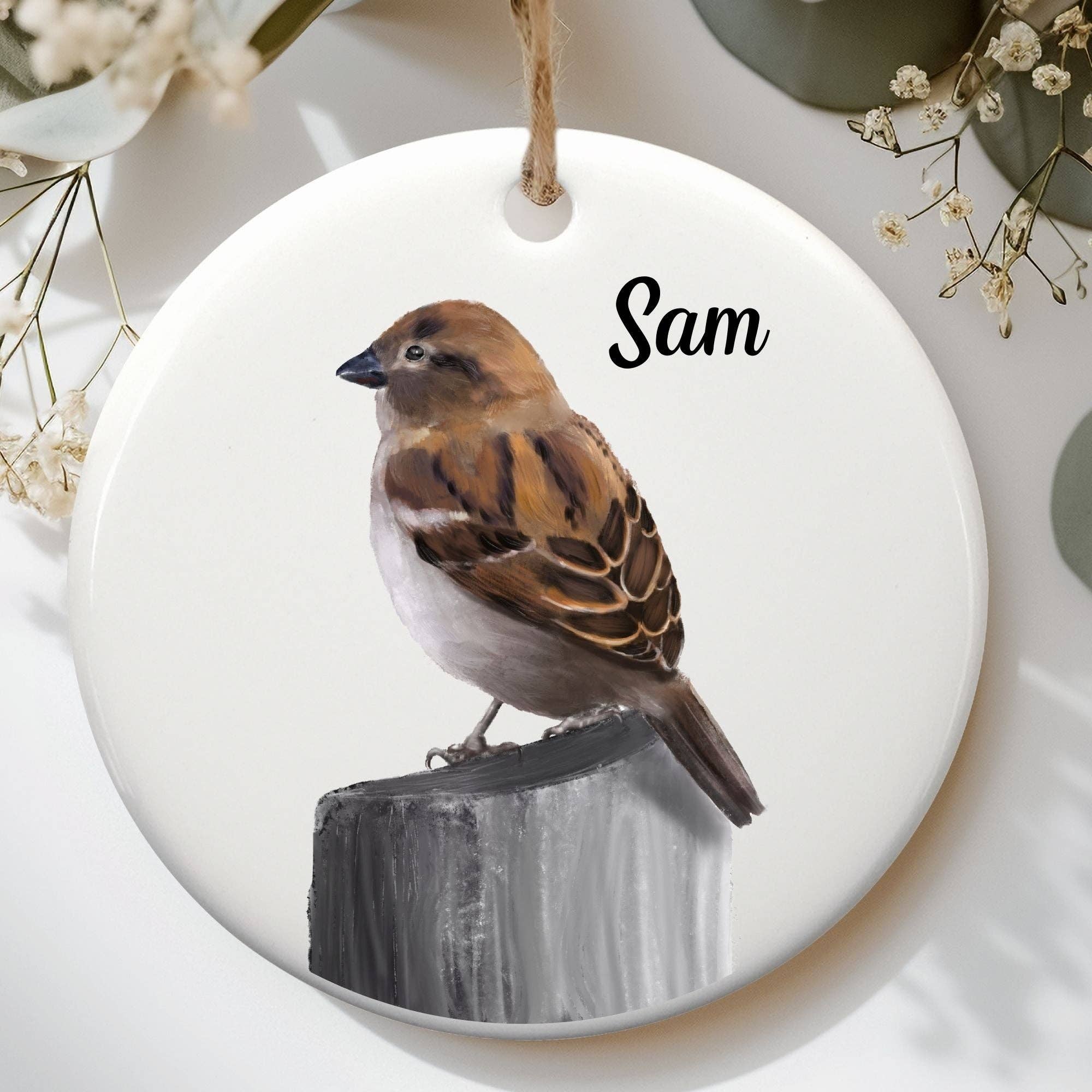 MerikaArt - Wholesale Ornament - Sparrow Ceramic Ornament3