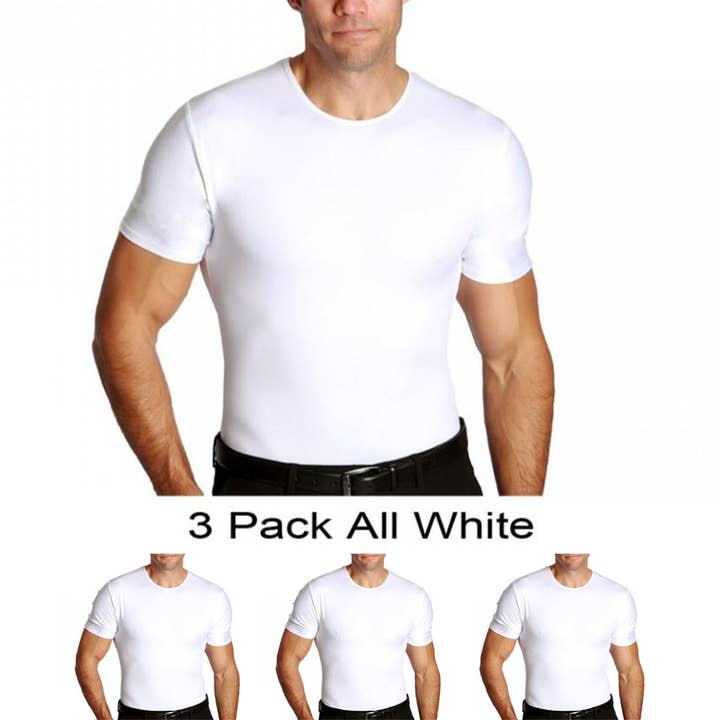 3-Pack Insta Slim Compression Crew Necks TS0003 for wholesale by InstantFigure