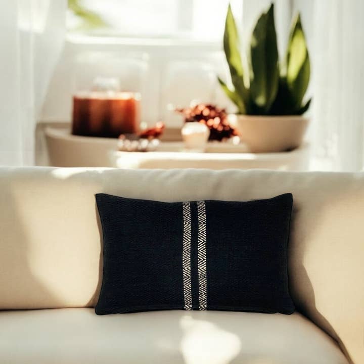 PILLOWPIA - Wholesale Lumbar Pillow - hugh lumbar pillow cover in black