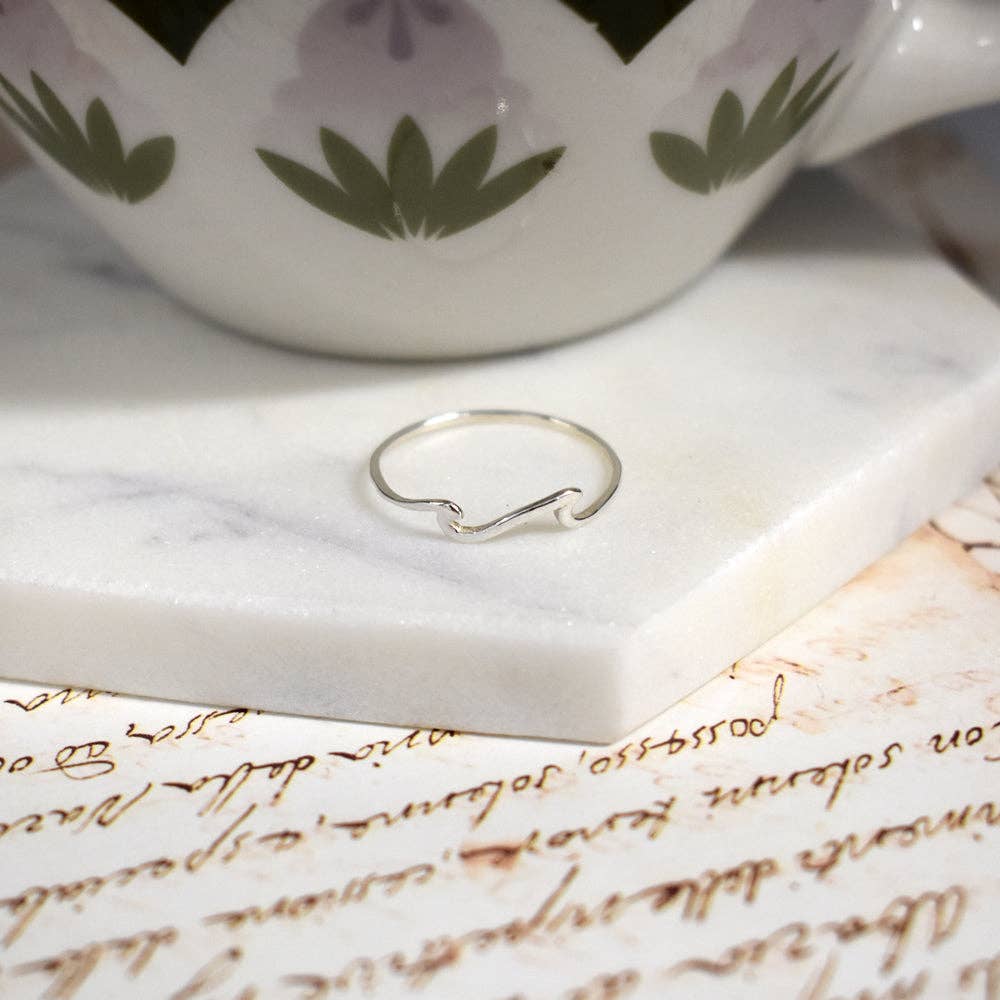 Kali Ma Designs - Sterling Silver Jewellery – wholesale Band/stacked ring – Smile double wave ring0