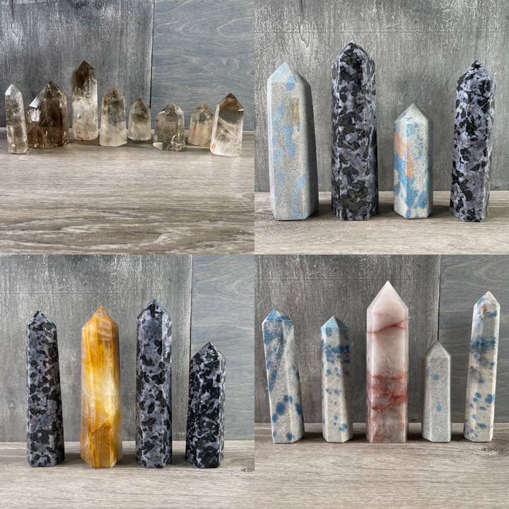 Lots d'obélisques en pierres précieuses de Madagascar – Tours de cristal en gros pour la vente par Keystone Crystals