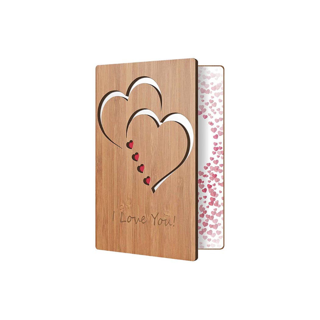 Heartspace Cards - Wholesale Valentine's Day Card - Handmade Bamboo Valentines Day Cards | Classic Hearts