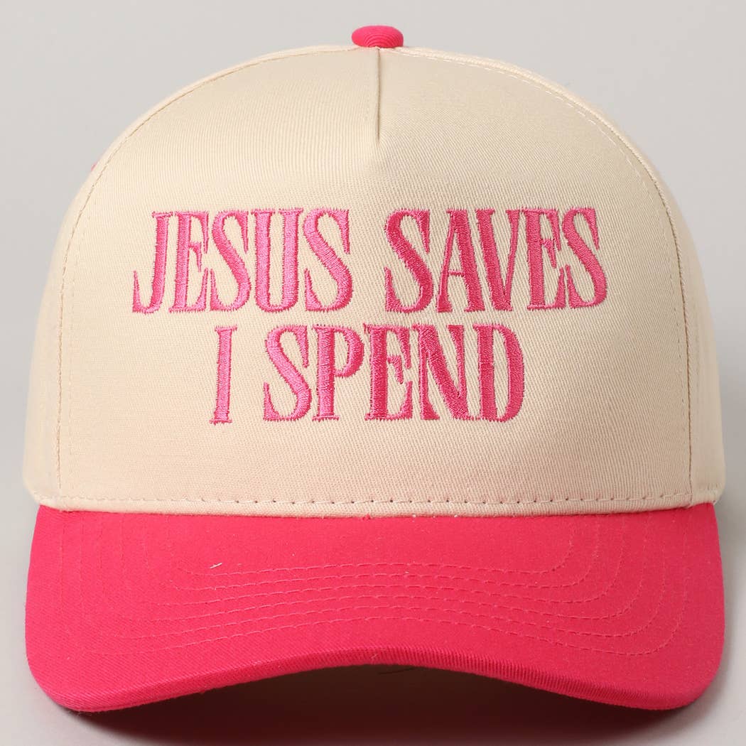 Fashion City - Wholesale Trucker Hat - Unisex - JESUS SAVES I SPEND Embroidery Trucker Hat27