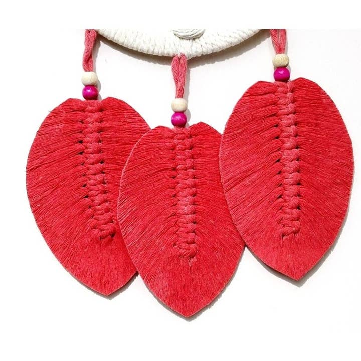 Aladdin - Wholesale Ornament - Mixperi | Pomegranate Blossom Color Leafed Tree of Life Macrame Wall Ornament3