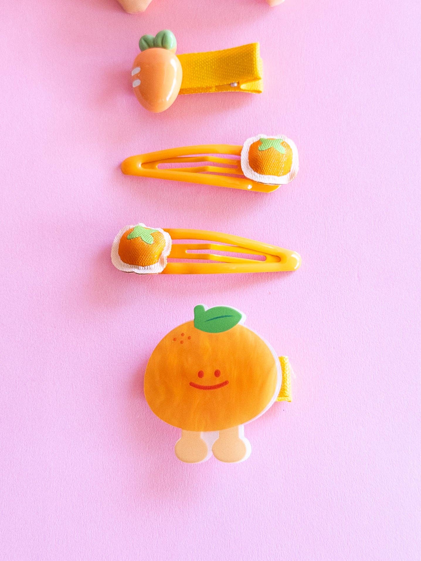 Eggy Cakes - Wholesale Hair Clip - Kids - Clementine Puffy Bow Set4