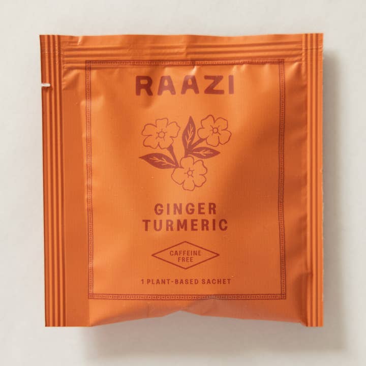Ginger Turmeric - Individually Wrapped Tea Bag for wholesale by Raazi Tea