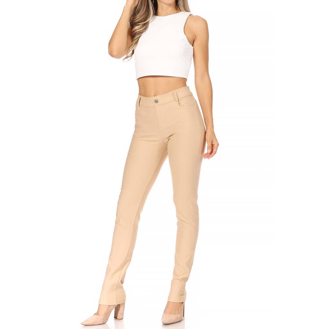 Women's Casual Comfy Slim Pocket Jeggings Jeans Pants for wholesale by MOA COLLECTION