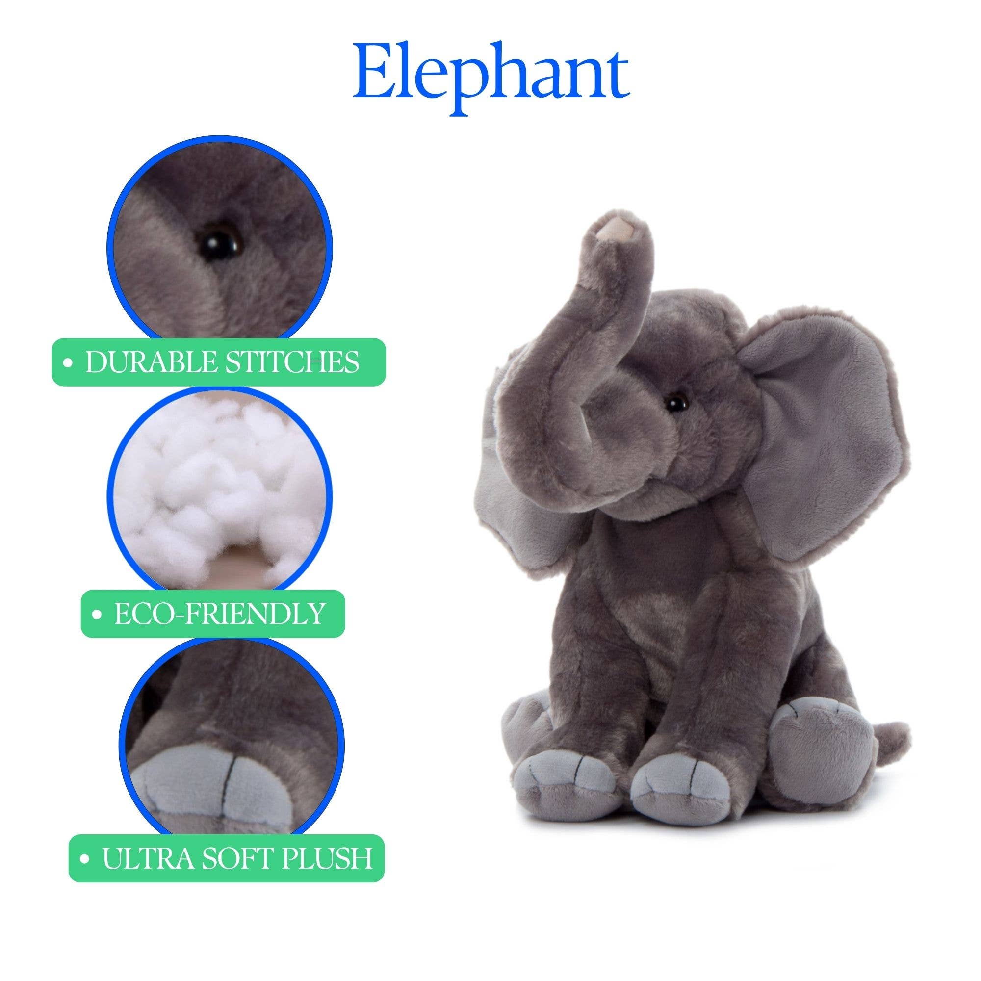 The Petting Zoo - Wholesale Stuffed/Plush Toy - Kids & Baby - 12"(28cm)Wild Onez African Elephant Wild Life2
